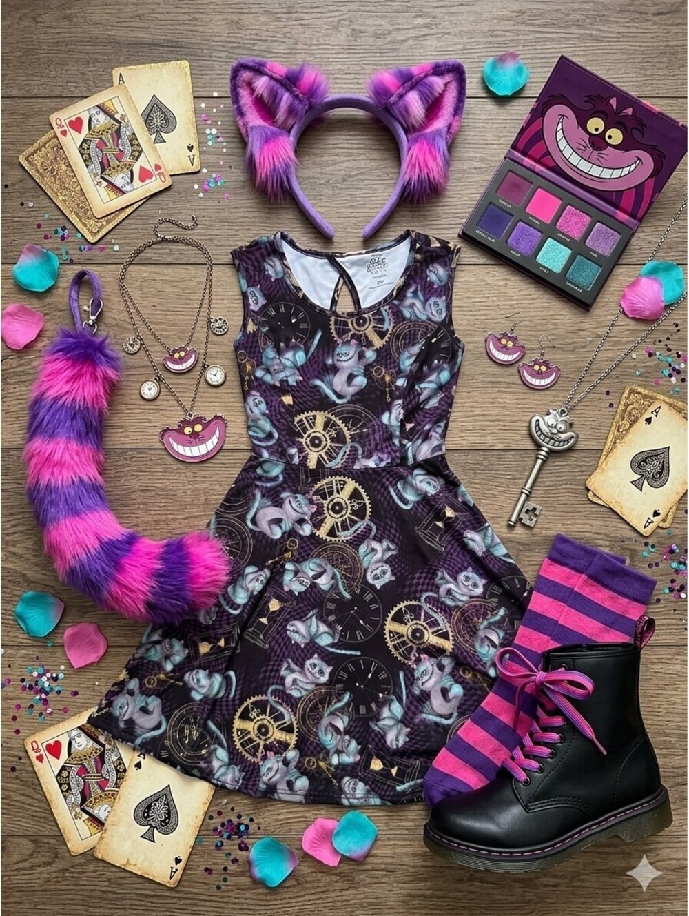 Disney Alice Through The Looking Glass Dress XS Halloween Costume Cosplay Goth
